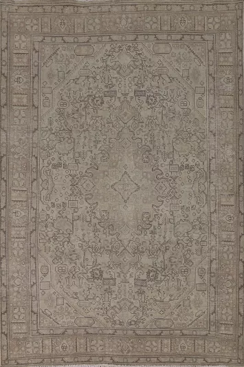 Distressed Tabriz Persian Area Rug 7x9