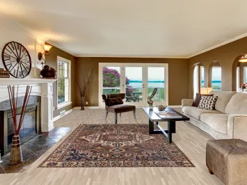 Distressed Bakhtiari Persian Area Rug 7x10