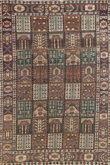 Distressed Bakhtiari Persian Area Rug 7x10