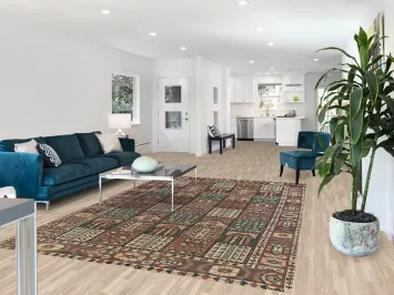 Distressed Bakhtiari Persian Area Rug 7x10