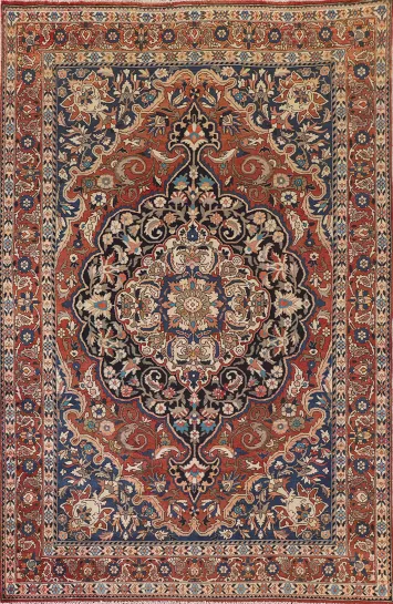 Vintage Bakhtiari Persian Area Rug 7x10