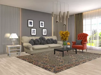 Handmade Bakhtiari Persian Area Rug 7x10