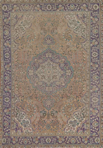Handmade Wool Tabriz Persian Area Rug 7x10