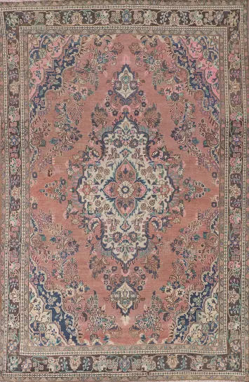 Vintage Hamedan Persian Area Rug 7x10