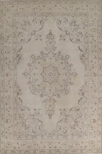 Distressed Wool Persian Area Rug 7x10