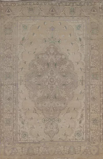 Distressed Tabriz Persian Area Rug 6x10