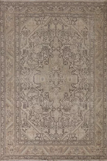 Distressed Tabriz Persian Area Rug 6x10