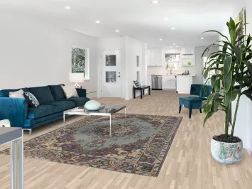 Over-Dyed Blue Tabriz Persian Area Rug 6x9