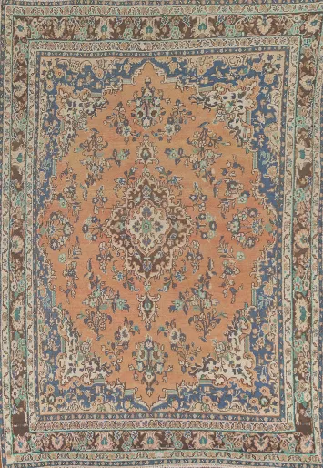 Vintage Wool Hamedan Persian Area Rug 7x10