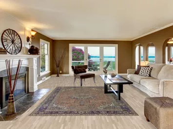 Vintage Floral Tabriz Persian Area Rug 7x10