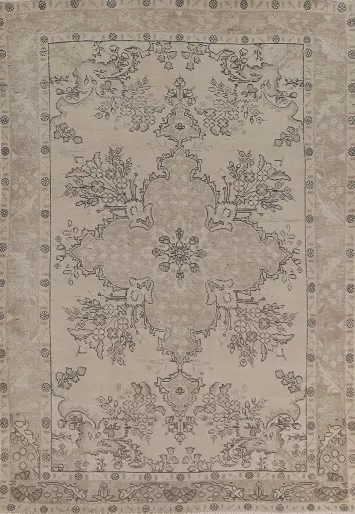 Distressed Tabriz Persian Area Rug 6x9