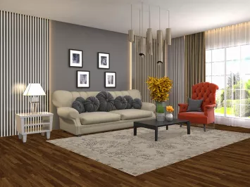 Distressed Tabriz Persian Area Rug 6x9