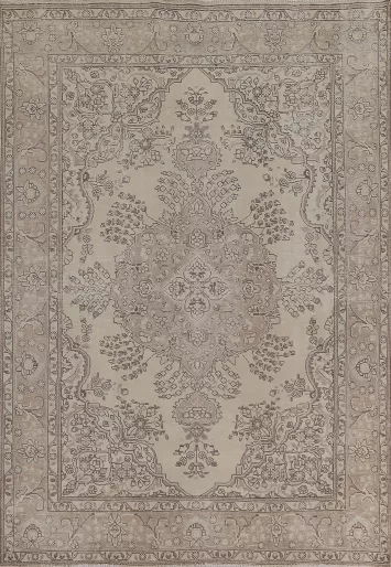 Distressed Tabriz Persian Area Rug 7x9