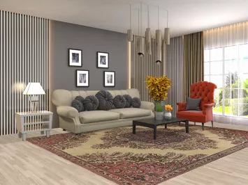 Vintage Floral Tabriz Persian Area Rug 8x11