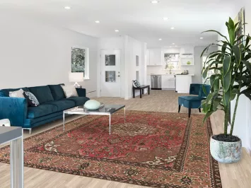 Vintage Floral Tabriz Persian Area Rug 8x11