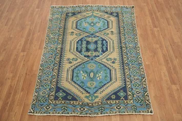 Geometric Wool Bakhtiari Persian Rug 5x7