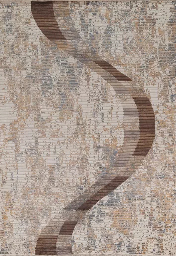 Striped Abstract Oriental Area Rug 7x9