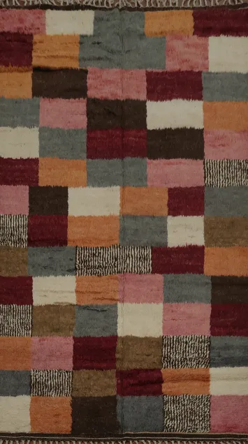 Rustic Charm Handmade Multicolor Moroccan Area Rug 6x10