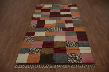 Rustic Charm Handmade Multicolor Moroccan Area Rug 6x10