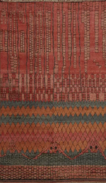 Traditional Moroccan Large Rug 11x19 Perfect for Eclectic Interiors