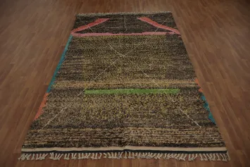 Wool Moroccan Area Rug 7x11 for Chic Home Decor Style