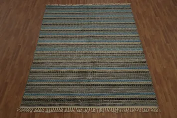 Striped Moroccan Oriental Area Rug 8x11
