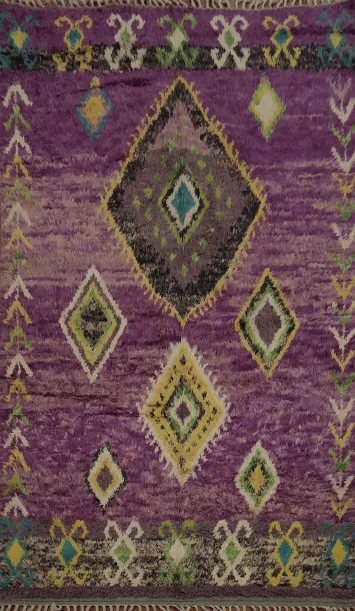 Purple Moroccan Oriental Area Rug 6x10