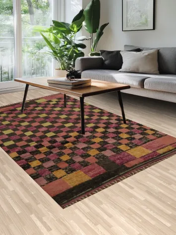 Checkered Moroccan Area Rug 6x10 for a Chic and Modern Look