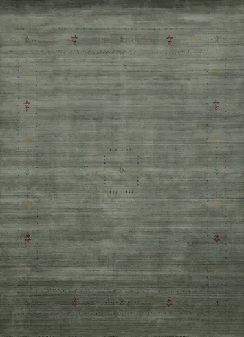 Handmade Green Gabbeh Indian Area Rug 8x10