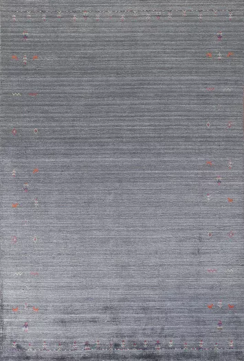 Blue & Gray Gabbeh Oriental Area Rug 7x10