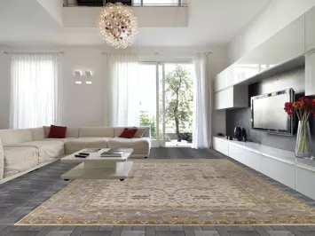 Handmade Large Wool Oushak Oriental Rug 12x17