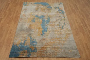 Handmade Wool Abstract Modern Area Rug 5x8