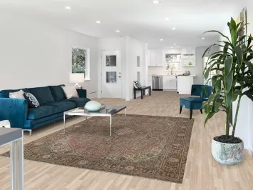 Pink Geometric Tabriz Persian Area Rug 7x10