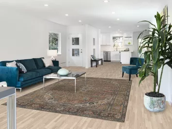 Geometric Wool Tabriz Living Room Rug 7x10