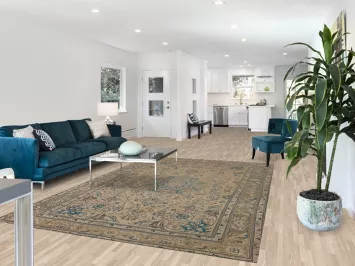 Distressed Tabriz Persian Area Rug 7x10