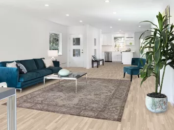 Distressed Tabriz Persian Area Rug 7x10