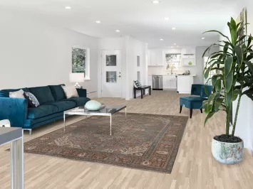 Gray Geometric Tabriz Persian Area Rug 6x9