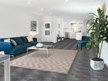 Chevron Style Modern Indian Area Rug 6x9