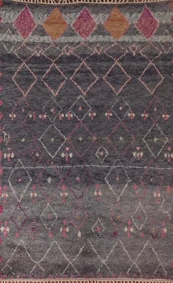 Handmade Plush Moroccan Living Room Area Rug 6x10