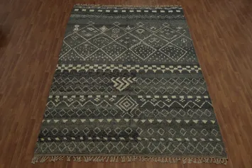 Intricate Pattern Moroccan Large Area Rug 9x13 Tribal Inspiration