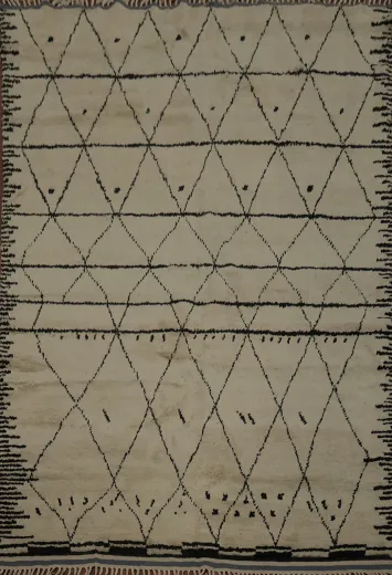 Handcrafted Berber Moroccan Living Room Area Rug 8x10