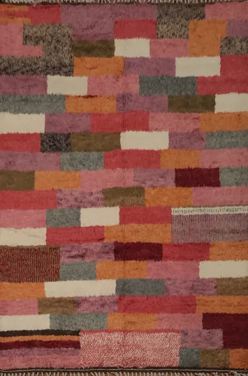 All-Over Plush Moroccan Living Room Area Rug 8x11