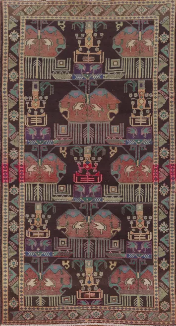 Over-Dyed Ardebil Persian Area Rug 5x10