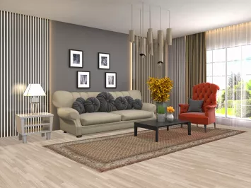 Distressed Wool Botemir Persian Area Rug 5x11