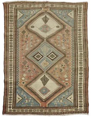 Tribal Geometric Bakhtiari Persian Rug 5x7