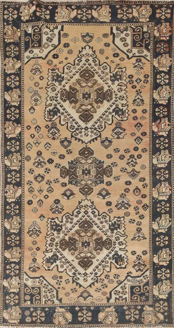 Handmade Wool Bakhtiari Persian Area Rug 5x10