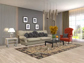 Handmade Wool Bakhtiari Persian Area Rug 5x10