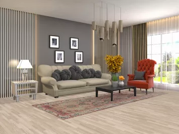 Pink Geometric Ardebil Persian Runner Rug 4x11