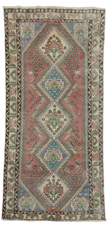 Vintage Wool Tabriz Persian Area Rug 5x10
