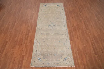 Distressed Mahal Persian Runner Rug 4x10